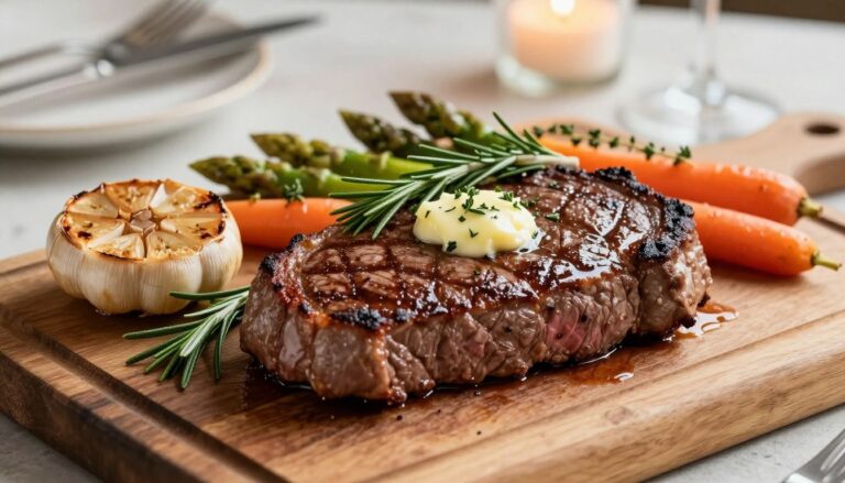Classic Beef Steak with Herb Butter