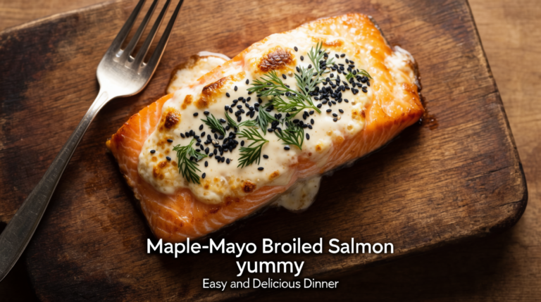 Maple-Mayo Broiled Salmon yummy – Easy and Delicious Dinner