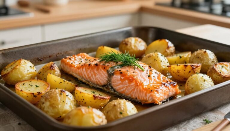 Sheet Pan Salmon with Dill Potatoes for Quick Dinners