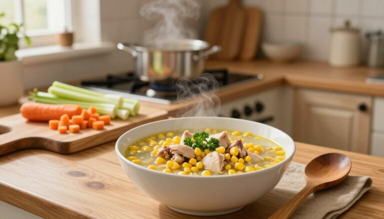 Easy Chicken and Sweetcorn Soup Recipe for Beginners